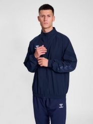 Kurtka z dresu Hummel Travel. Niebieskie kurtki męskie HUMMEL, m, bez wzorów, z dresówki, sportowe, bez kaptura. Za 166.70 zł.