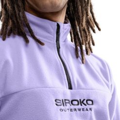 Bluza z grubego polaru do sportów zimowych męska Aurora. Niebieskie bluzy z kapturem męskie SIROKO, na zimę, m, z elastanu. Za 127.00 zł.