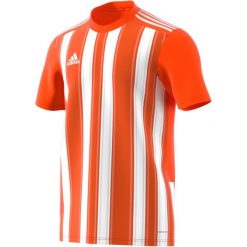 Koszulka męska adidas Striped 21 Jersey. Brązowe t-shirty sportowe męskie Adidas, m, z jersey, bez ramiączek, do piłki nożnej. Za 69.09 zł.