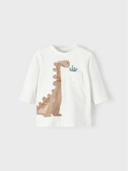 NAME IT Bluzka 13212749 Biały Regular Fit. Białe t-shirty chłopięce Name it, bez wzorów, z bawełny, bez ramiączek. Za 59.99 zł.