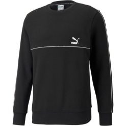 Bluza męska Puma Crew. Czarne bluzy bez kaptura męskie Puma, bez wzorów, z bawełny, sportowe, bez kołnierzyka, bez ramiączek. Za 290.00 zł.