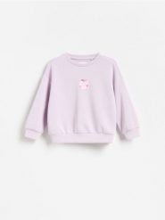 Bluza z modalem - lawendowy. Fioletowe bluzy i bluzki niemowlęce Reserved, bez wzorów, z dzianiny, bez ramiączek, bez kaptura. Za 49.99 zł.