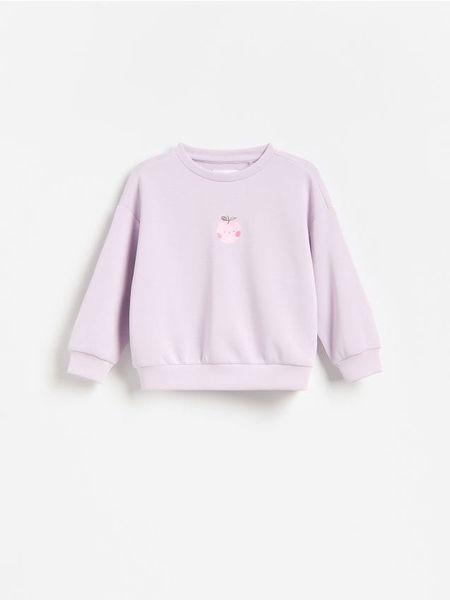 Bluza z modalem - lawendowy. Fioletowe bluzy i bluzki niemowlęce Reserved, bez wzorów, z dzianiny, bez ramiączek, bez kaptura. Za 49.99 zł.