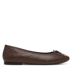 Baleriny Tommy Hilfiger. Brązowe baleriny damskie Tommy Hilfiger, bez wzorów, bez obcasa. Za 449.99 zł.