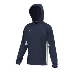 Bluza damska z kapturem Mizuno RB Micro. Niebieskie bluzy z kapturem damskie Mizuno, xl, z materiału. Za 325.15 zł.