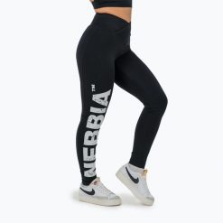 Legginsy NEBBIA Glute Check High Waisted. Czarne legginsy damskie Nebbia, bez wzorów. Za 169.99 zł.