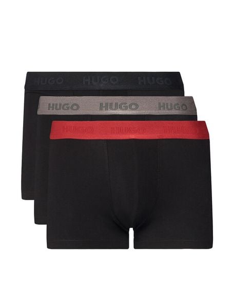 HUGO Komplet bokserek 50532611 Czarny. Czarne bokserki męskie Hugo, bez wzorów, z bawełny. Za 209.99 zł.