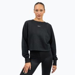 Bluza NEBBIA Gym Spirit Crop. Czarne bluzy bez kaptura damskie Nebbia. Za 189.99 zł.