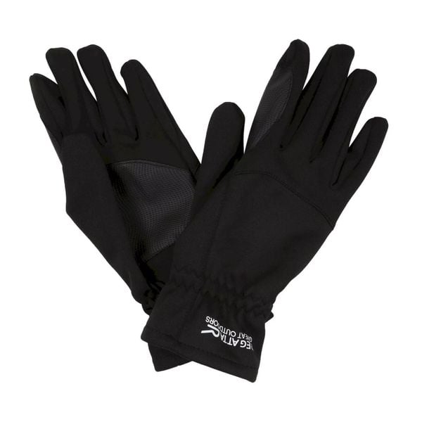 Rękawiczki Unisex Dla Dorosłych Softshell III. Czarne rękawiczki damskie Regatta, bez wzorów, z elastanu. Za 88.99 zł.