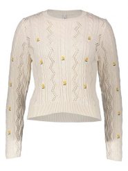 ONLY Sweter w kolorze beżowym rozmiar: XS. Brązowe swetry klasyczne damskie Only, xs, bez kołnierzyka. Za 119.95 zł.