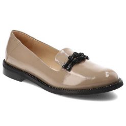 Beżowe Mokasyny Armodo Modne Buty Damskie. Brązowe mokasyny damskie Armodo, ze skóry. Za 359.00 zł.