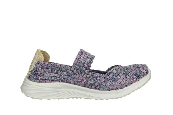 Półbuty Rock Deborah Blueberryberg 032953, Wielokolorowe, Materiał - 38. Czerwone półbuty damskie Rock Spring, bez wzorów, z materiału, rockowe, z kwadratowym noskiem, bez obcasa. W wyprzedaży za 149.00 zł.