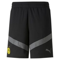 Spodenki treningowe Borussia Dortmund 2022/23. Czarne szorty męskie Puma, z materiału, bez kołnierzyka. Za 174.50 zł.