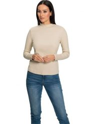 Heine Koszulka w kolorze beżowym rozmiar: 44. Brązowe bluzki damskie Heine, bez wzorów, bez kołnierzyka, bez ramiączek. Za 66.16 zł.