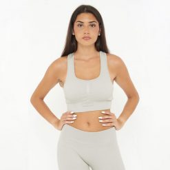 Crop top treningowy ICONIC. Szare topy sportowe damskie Legea, m, bez wzorów, z elastanu, bez ramiączek. W wyprzedaży za 90.00 zł.