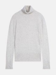 Perfect Cashmere Kaszmirowy golf "Tracy" w kolorze jasnoszarym rozmiar: L. Szare golfy damskie Perfect Cashmere, l, bez wzorów, z kaszmiru, bez ramiączek. Za 413.99 zł.