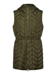 Pieces Kamizelka pikowana "Jasmin" w kolorze khaki rozmiar: XS. Brązowe kamizelki damskie Pieces, xs. Za 65.85 zł.