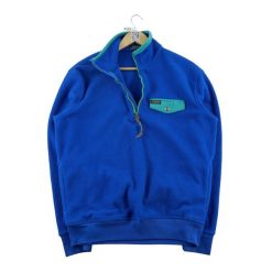 Second life - Sweter polarowy męski niebieski - Jak nowy. Niebieskie swetry męskie Ralph Lauren, l, bez wzorów, z polaru, bez kołnierzyka. Za 340.76 zł.