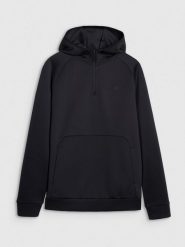 4F Bluza treningowa regular szybkoschnąca męska - czarna L. Czarne bluzy sportowe męskie 4f, bez wzorów, z dzianiny, klasyczne, bez kołnierzyka, bez ramiączek. W wyprzedaży za 149.99 zł.