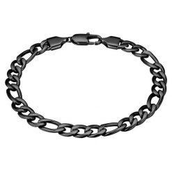 True Rebels Bransoletka Stal nierdzewna Czarny Biżuteria męska 1 ct Męskie. Czarna biżuteria dla mężczyzn True Rebels, ze stali. Za 159.99 zł.