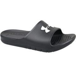 Klapki na basen męskie Under Armour Core Pth Sl. Czarne klapki i japonki męskie Under Armour, z materiału. Za 181.00 zł.