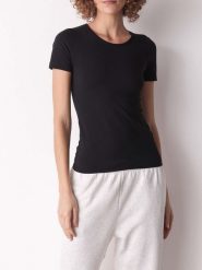 COTONELLA Koszulka w kolorze czarnym rozmiar: M. Czarne t-shirty damskie Cotonella, m, bez wzorów, bez kołnierzyka. Za 49.07 zł.
