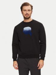 KARL LAGERFELD Bluza 705432 551942 Czarny Regular Fit. Czarne bluzy bez kaptura męskie Karl Lagerfeld, m, z bawełny. Za 429.99 zł.