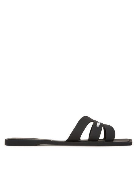 KARL LAGERFELD Klapki Jelly IV KL80025 Czarny. Czarne klapki damskie Karl Lagerfeld, bez wzorów, z syntetyku, bez obcasa. Za 275.99 zł.