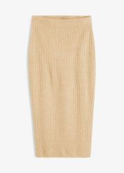 Spódnica ołówkowa. Brązowe spódniczki damskie bonprix, na jesień, bez wzorów, eleganckie, ołówkowe. Za 119.99 zł.