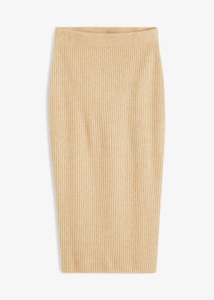 Spódnica ołówkowa. Brązowe spódniczki damskie bonprix, na jesień, bez wzorów, eleganckie, ołówkowe. Za 119.99 zł.