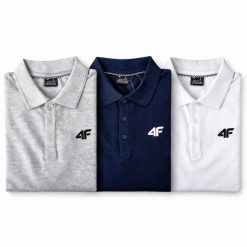 KOMPLET KOSZULEK POLO 4F T-SHIRT MĘSKI ZESTAW 3 SZTUKI. Koszulki polo męskie 4f, m, bez wzorów, z bawełny, bez ramiączek. Za 269.97 zł.
