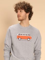 WOOOP Bluza "Red Van" w kolorze szarym rozmiar: L. Szare bluzy bez kaptura męskie Wooop, l. Za 96.60 zł.