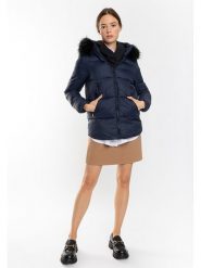 Northwood Kurtka zimowa "Iliana" w kolorze granatowym rozmiar: S. Niebieskie kurtki damskie Northwood, na zimę, s, bez wzorów, z puchu, bez kaptura. Za 226.24 zł.