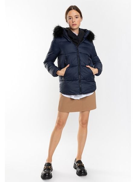 Northwood Kurtka zimowa "Iliana" w kolorze granatowym rozmiar: S. Niebieskie kurtki damskie Northwood, na zimę, s, bez wzorów, z puchu, bez kaptura. Za 213.18 zł.