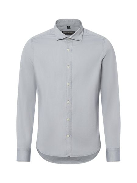 Finshley & Harding Koszula Mężczyźni Slim Fit Bawełna szary, L. Szare koszule męskie Finshley & Harding, l, bez wzorów, z bawełny, bez kołnierzyka, bez ramiączek. Za 169.95 zł.