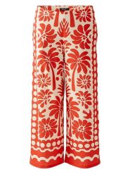 Miss Lagotte Spodnie w kolorze kremowo-pomarańczowym rozmiar: 40. Brązowe spodnie materiałowe damskie Miss Lagotte, bez wzorów, z materiału, z podwyższonym stanem. Za 126.99 zł.