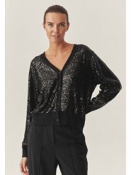 TATUUM Kardigan "Gloss" w kolorze czarnym rozmiar: M. Czarne kardigany damskie Tatuum, m, bez wzorów. Za 188.40 zł.