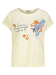 Eight2Nine Koszulka w kolorze jasnożółtym rozmiar: M. Żółte bluzki damskie Eight2Nine, m, bez wzorów, z bawełny, bez kołnierzyka, bez ramiączek. Za 61.02 zł.