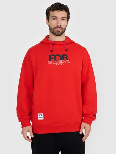 4F Bluza dresowa nierozpinana z kapturem męska - czerwona S. Czerwone bluzy z kapturem męskie 4f, m, z dresówki. Za 249.99 zł.