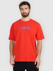 4F T-shirt loose z nadrukiem męski - czerwony M. Czerwone t-shirty męskie 4f, m, bez wzorów, z materiału, bez kołnierzyka. Za 69.99 zł.