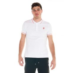 Koszulka polo na co dzień na siłownię. Białe koszulki polo męskie LEONE 1947 APPAREL, m, bez wzorów, bez ramiączek. Za 82.10 zł.