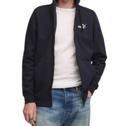 Bluza na co dzień Męska PumaKaptur Zasuwana Bawełniana Sportowa Ciepła. Niebieskie bluzy bez kaptura męskie Puma, m, z bawełny. Za 186.00 zł.