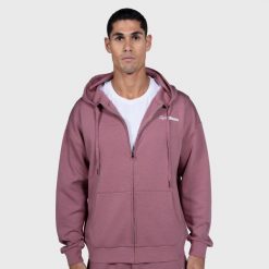 Bluza męska fitness na zamek z kapturem Relay Haze. Szare bluzy sportowe męskie GYMBEAM, bez wzorów, z materiału, sportowe, bez kołnierzyka, bez ramiączek. Za 151.90 zł.