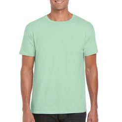 Koszulka Softstyle Dla Dorosłych Unisex. Zielone bluzki damskie Gildan, l, bez wzorów, sportowe, bez kołnierzyka, bez ramiączek. Za 28.99 zł.