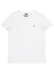 Tommy Hilfiger T-Shirt KB0KB04140 S Biały Regular Fit. Białe t-shirty chłopięce Tommy Hilfiger, bez wzorów, z bawełny, bez ramiączek. Za 69.99 zł.