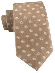 Męski Krawat - Kolor Kawy z Mlekiem, Grochy - Alties. Krawaty i muchy męskie Alties, bez wzorów, z tkaniny, eleganckie. Za 55.00 zł.