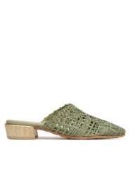 Hispanitas Klapki HV264790 C001 Zielony. Zielone klapki damskie Hispanitas, bez wzorów, z materiału, bez obcasa. Za 549.99 zł.