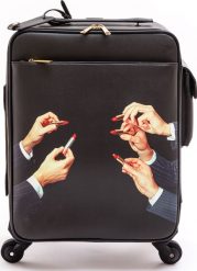 Walizka Toiletpaper Lipsticks Black. Czarne walizki Seletti, bez wzorów. Za 2,034.00 zł.