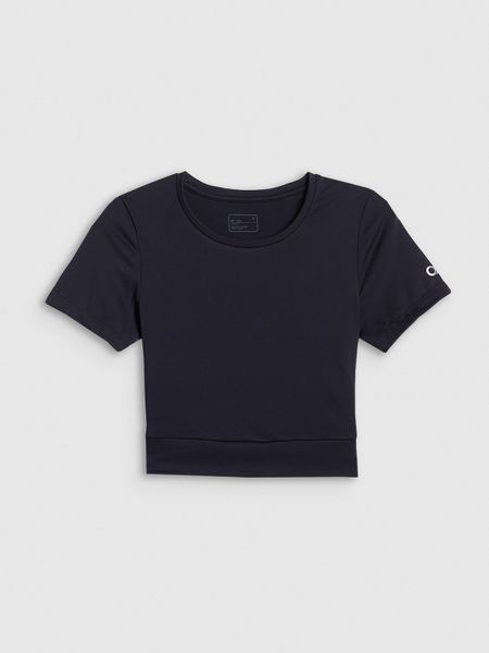 4F Crop top treningowy damski 4F x Anna Lewandowska - czarny S. Czarne topy damskie 4f, l, bez wzorów, z materiału, bez kołnierzyka. Za 99.99 zł.