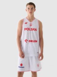 4F Koszulka reprezentacyjna męska 4F x PZKOSZ 2024 - biała XS. Białe t-shirty sportowe męskie 4f, m, z dzianiny, bez ramiączek, na fitness i siłownię. Za 219.99 zł.